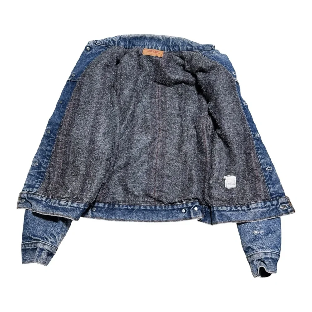 Vintage Levi’s 527 Type 3‎ Blanket Lined Denim Trucker Jacket Size 38